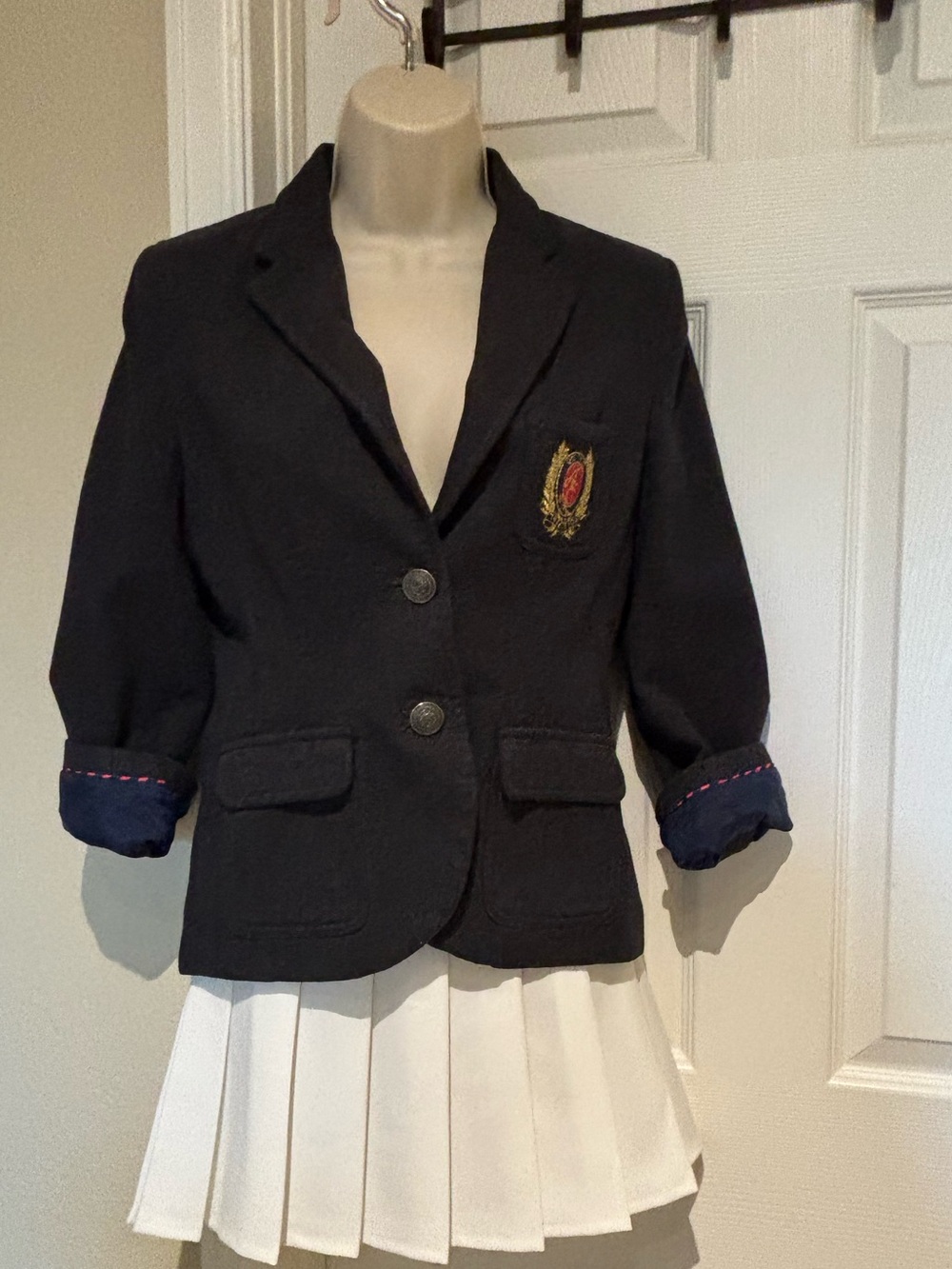 American Eagle Outfitters Preppy Blazer with Embroidered Crest